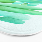 Sea Glass Cairn Watercolor Bath Mat Gallery Image 3