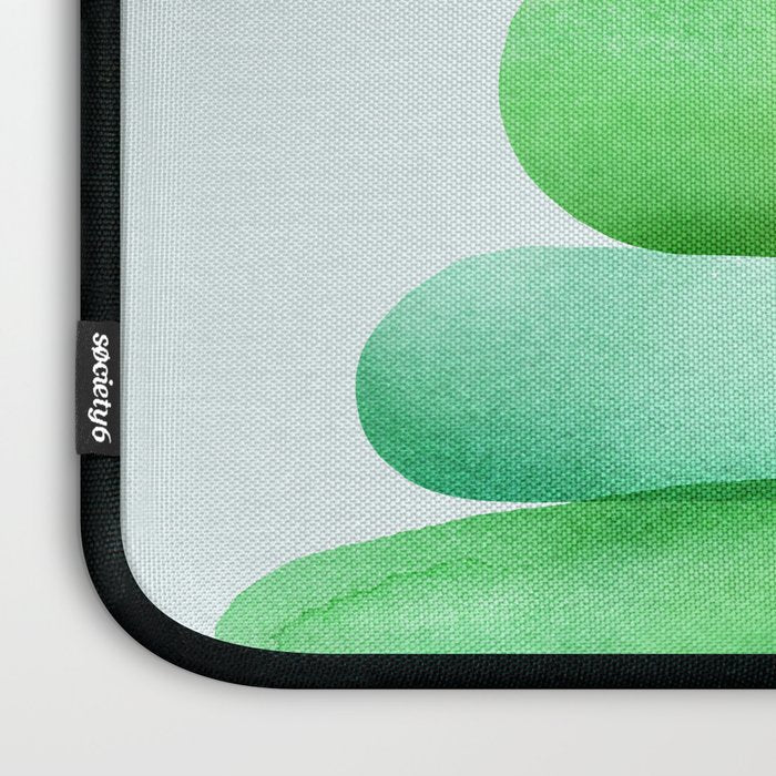 Sea Glass Cairn Watercolor Laptop Sleeve Gallery Image 3