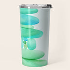 Sea Glass Cairn Watercolor Travel Mug Gallery Image 2