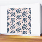 Blue Flowers on Pink Background - Pattern Wall Mural Gallery Image 2