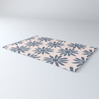 Blue Flowers on Pink Background - Pattern Rug Gallery Image 3