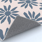 Blue Flowers on Pink Background - Pattern Rug Gallery Image 4
