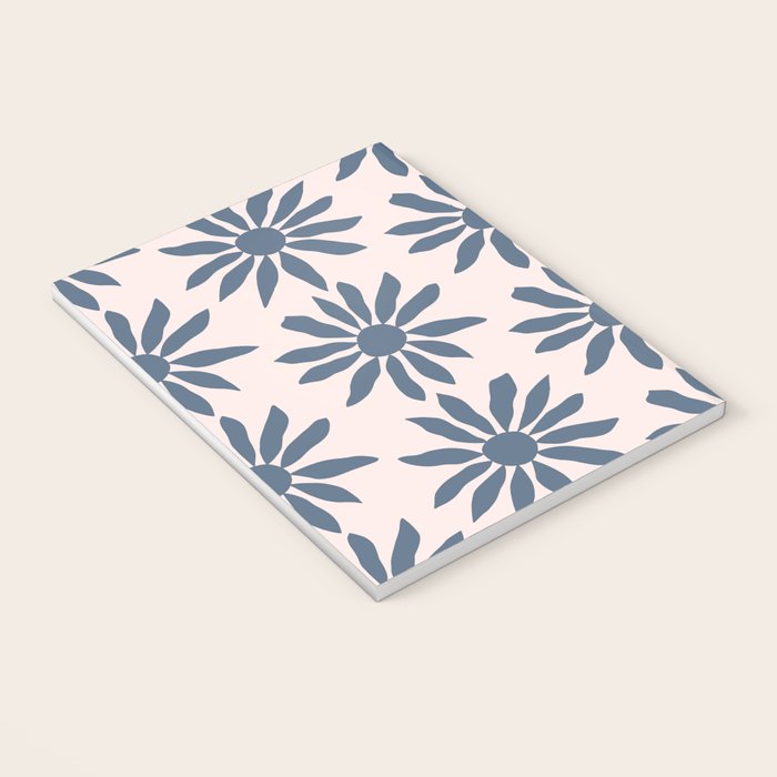 Blue Flowers on Pink Background - Pattern Notebook Gallery Image 3