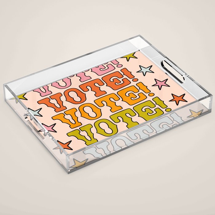 Vote Vote Vote Acrylic Tray Gallery Image 1