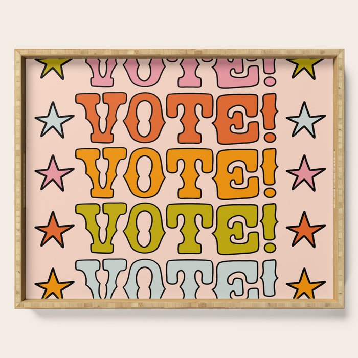 Vote Vote Vote Serving Tray Gallery Image 1