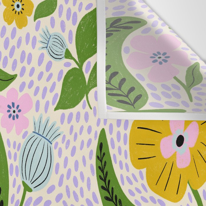 Retro Groovy Flower  Wall Tapestry Gallery Image 3