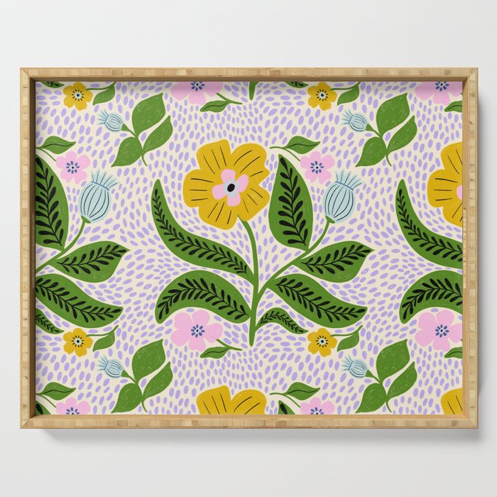 Retro Groovy Flower  Serving Tray Gallery Image 1
