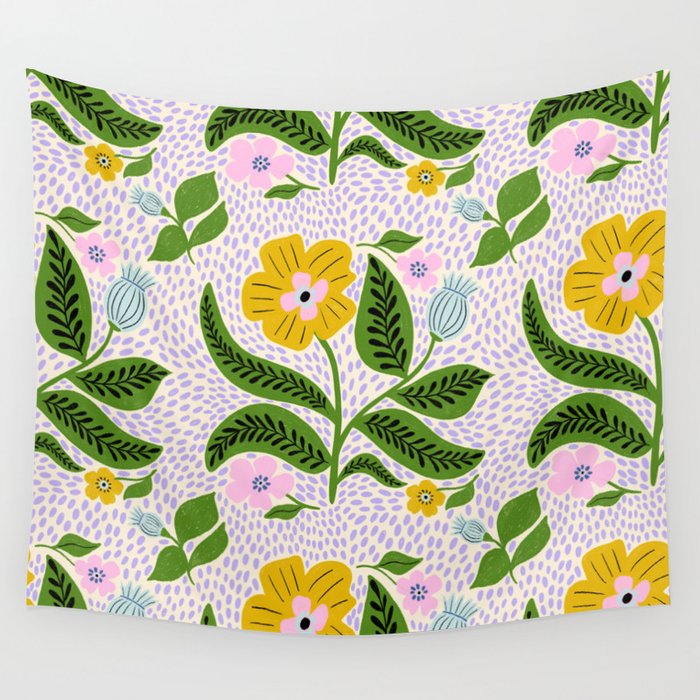 Retro Groovy Flower  Wall Tapestry Gallery Image 4
