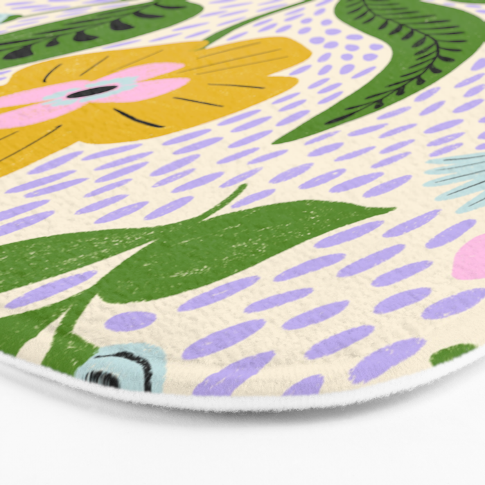 Retro Groovy Flower  Bath Mat Gallery Image 3