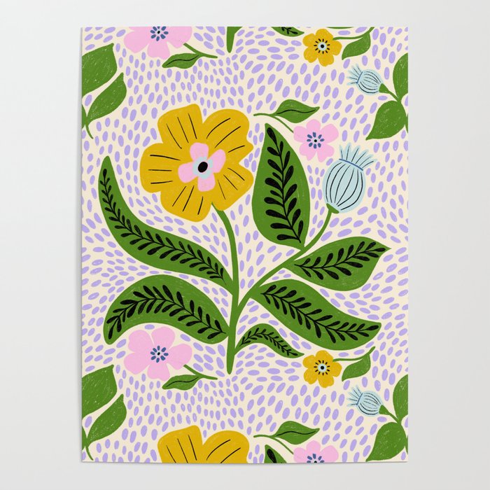 Retro Groovy Flower  Poster Gallery Image 1