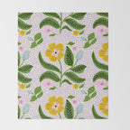 Retro Groovy Flower  Throw Blanket Gallery Image 2