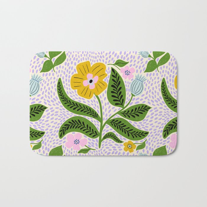Retro Groovy Flower  Bath Mat Gallery Image 1