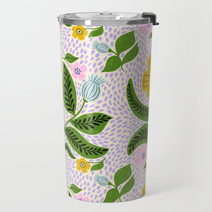 Retro Groovy Flower  Travel Mug Gallery Image 2