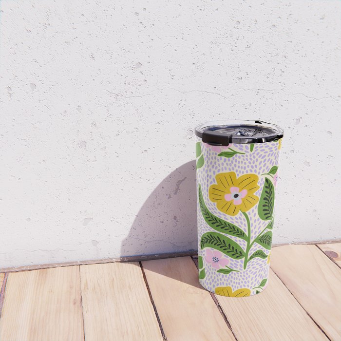 Retro Groovy Flower  Travel Mug Gallery Image 4