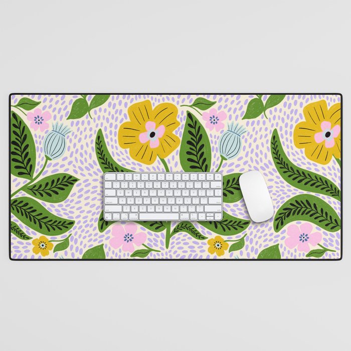 Retro Groovy Flower  Desk Mat Gallery Image 1