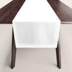 Plain White Simple Solid Color All Over Print Table Runner Gallery Image 1