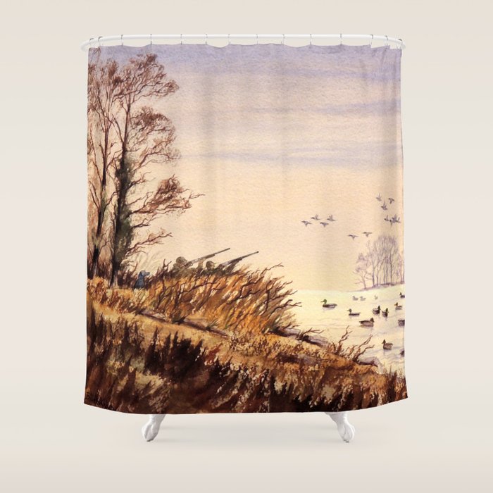 Duck Hunting Times Shower Curtain Gallery Image 1