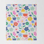 Floral Medley - Spring Throw Blanket Gallery Image 2