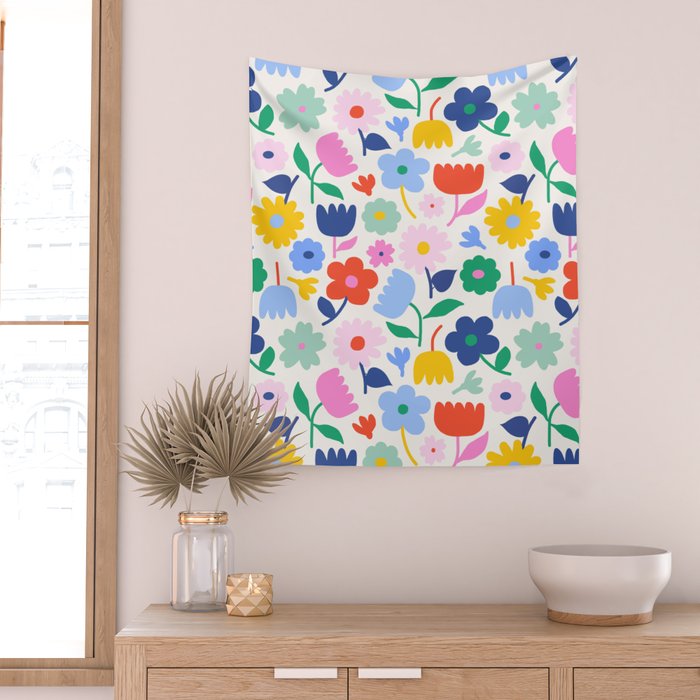 Floral Medley - Spring Wall Tapestry Gallery Image 2