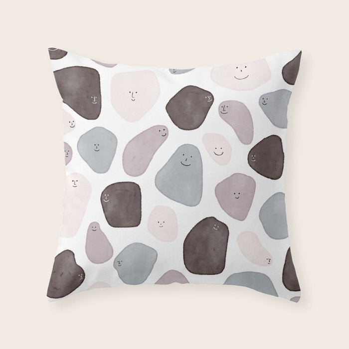 Funny Shapes Throw Pillow Gallery Image 1