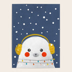 Christmas Baby Seal with fairy lights Poster Gallery Image 4