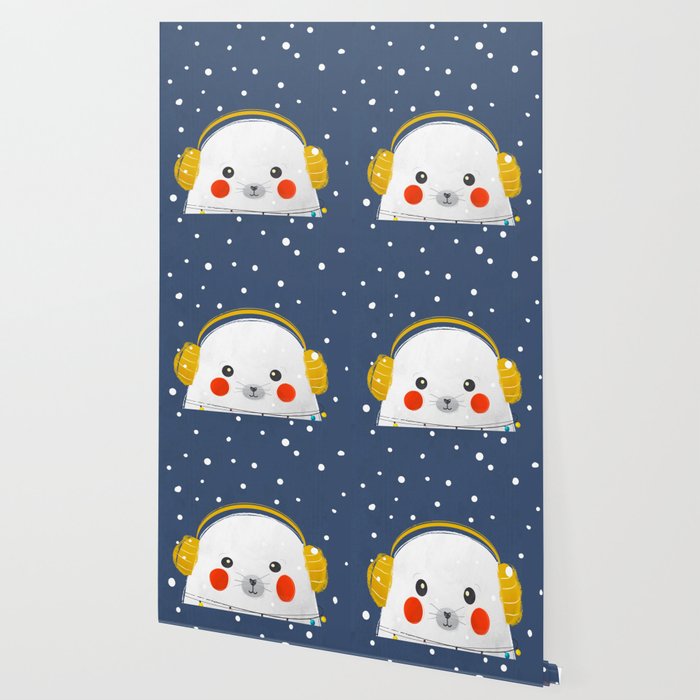Christmas Baby Seal with fairy lights Wallpaper Gallery Image 2