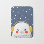 Christmas Baby Seal with fairy lights Bath Mat Gallery Image 1