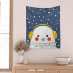 Christmas Baby Seal with fairy lights Wall Tapestry Gallery Image 2