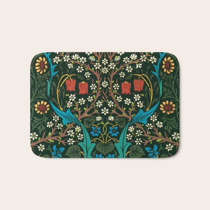 Tulips by William Morris Bath Mat Gallery Image 1