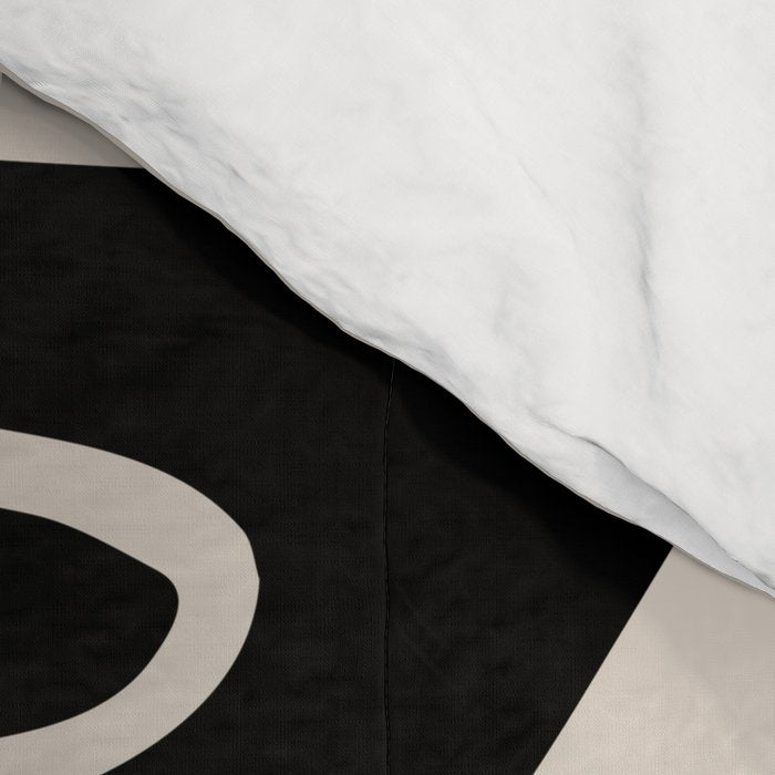 Abstract Art Black and Linen White Comforter Gallery Image 4