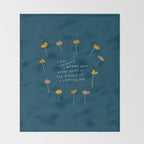 "I Am Learning To Breathe Deep Right Here In The Middle Of Everything." Throw Blanket Gallery Image 2