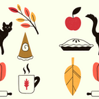 Black Cat Pumpkin Autumn Baking Motif Coffee Mug Gallery Image 2