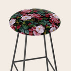 Red Floral Garden Stool Gallery Image 2