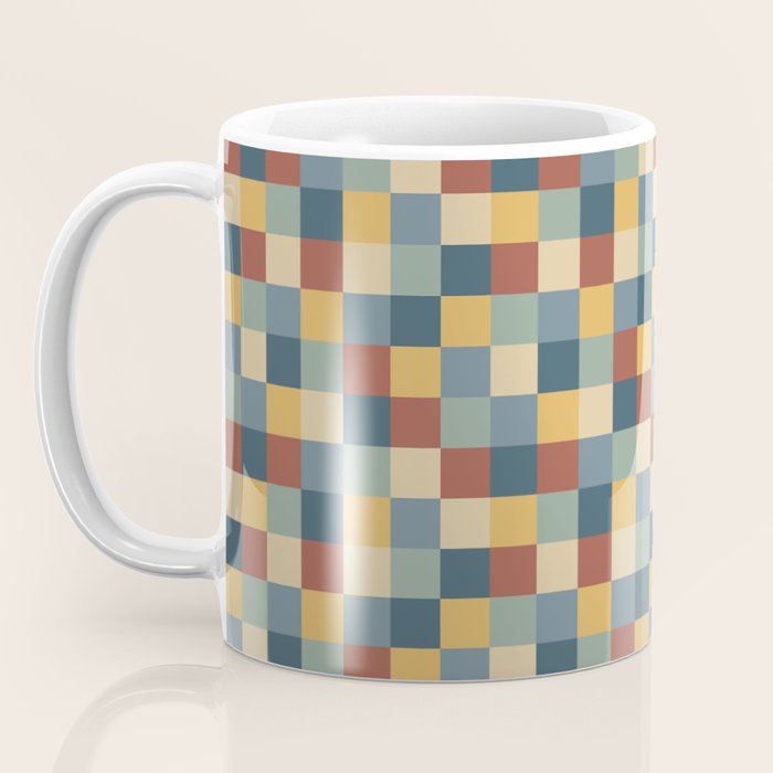 Bold Colorful Checks Pattern - Small IX Coffee Mug Gallery Image 3