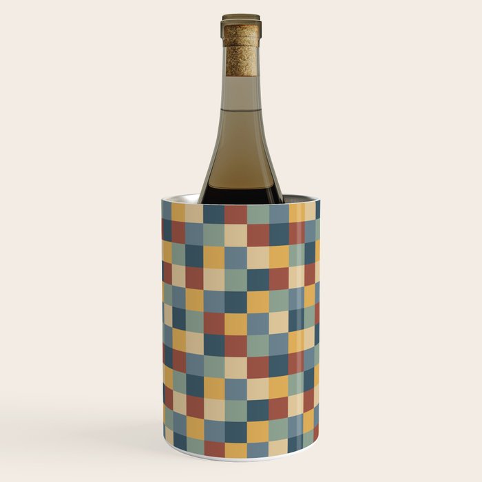 Bold Colorful Checks Pattern - Small IX Wine Chiller Gallery Image 2