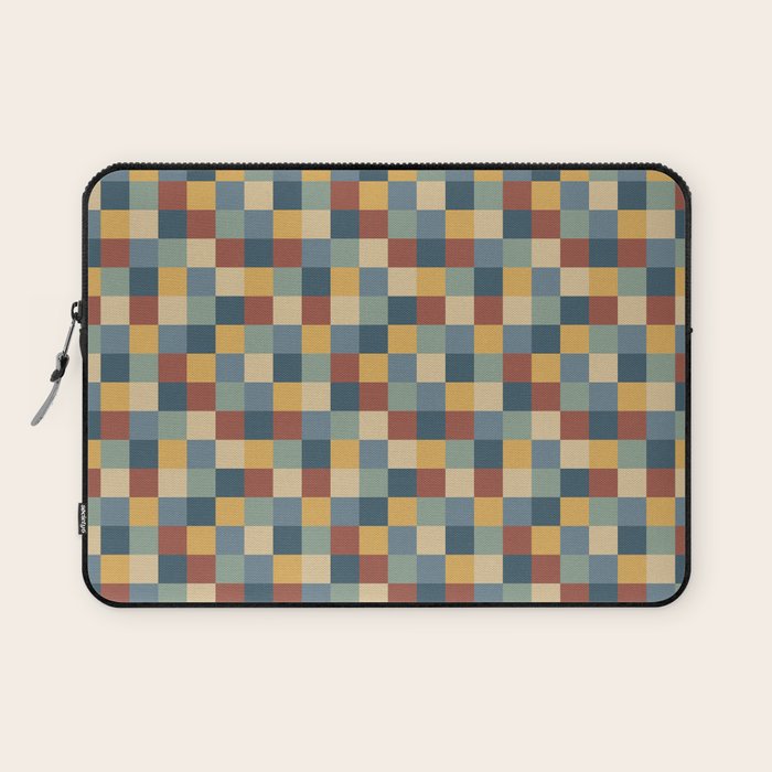 Bold Colorful Checks Pattern - Small IX Laptop Sleeve Gallery Image 1