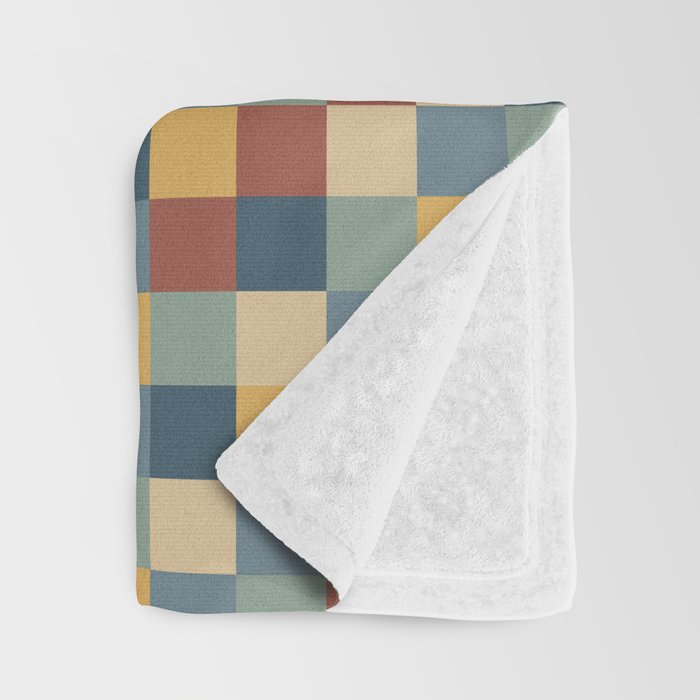 Bold Colorful Checks Pattern - Small IX Throw Blanket Gallery Image 3