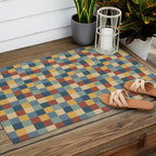 Bold Colorful Checks Pattern - Small IX Outdoor Rug Gallery Image 2