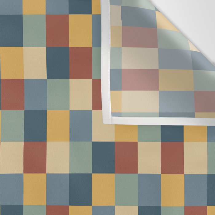 Bold Colorful Checks Pattern - Small IX Wall Tapestry Gallery Image 3