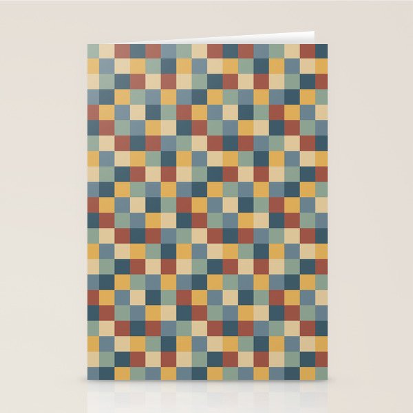 Bold Colorful Checks Pattern - Small IX Stationery Card Gallery Image 2