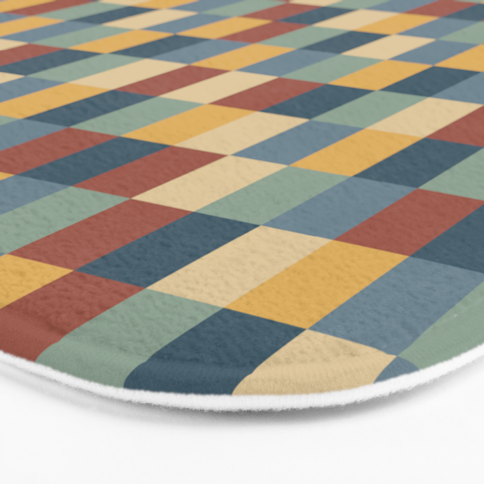 Bold Colorful Checks Pattern - Small IX Bath Mat Gallery Image 3