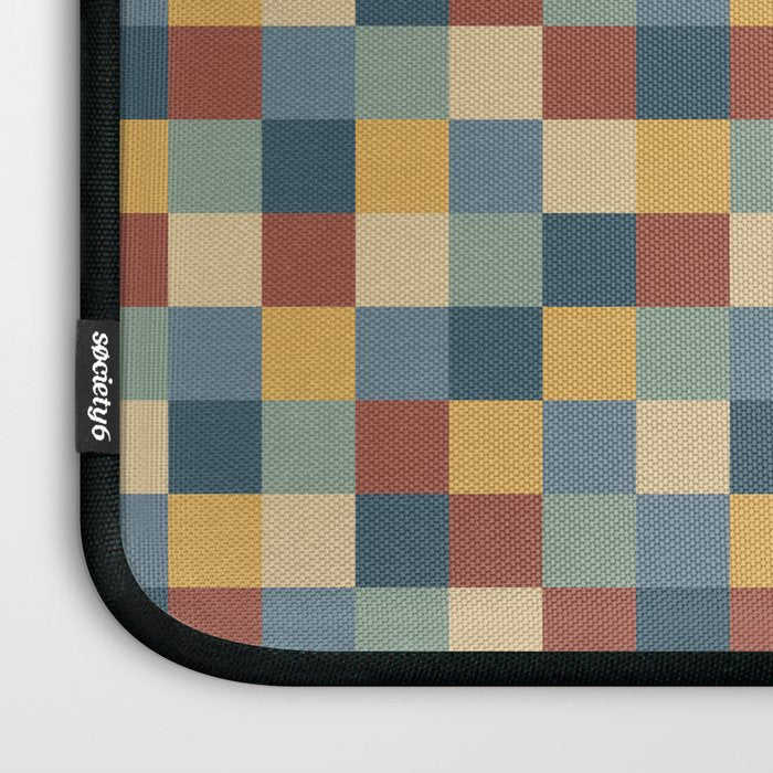 Bold Colorful Checks Pattern - Small IX Laptop Sleeve Gallery Image 3
