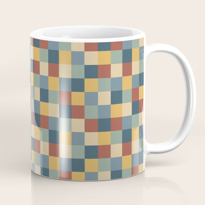 Bold Colorful Checks Pattern - Small IX Coffee Mug Gallery Image 1