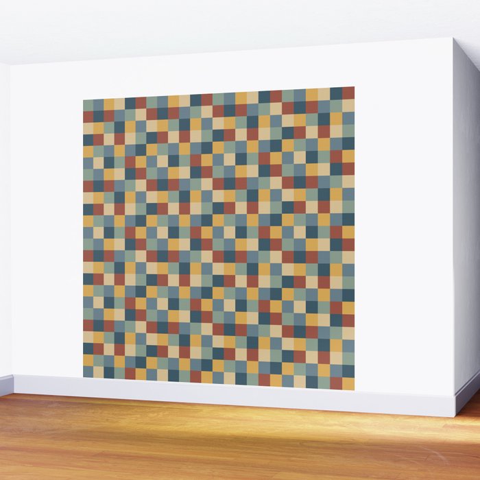 Bold Colorful Checks Pattern - Small IX Wall Mural Gallery Image 2