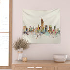 new york city skyline Wall Tapestry Gallery Image 2
