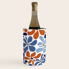 Abstract Flowers, Orange, Blue and White Wine Chiller Gallery Image 3