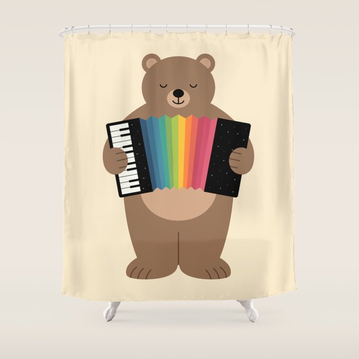 Star Accordionist Shower Curtain Gallery Image 1