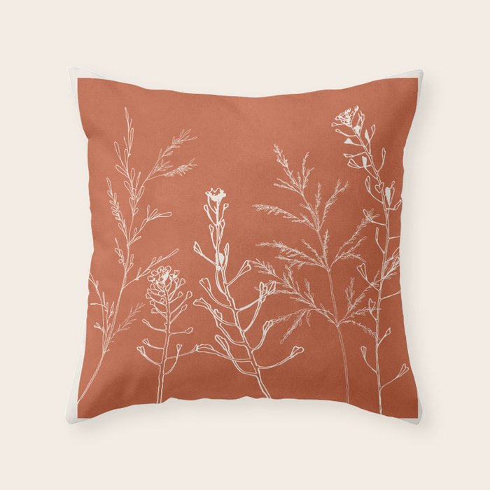 Minimalist Grass 3 Throw Pillow Gallery Image 1