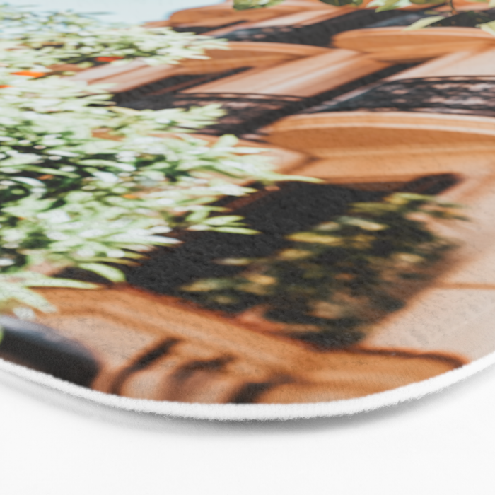 Orange Tree Fruits Print, Barcelona Spain Print, Orange Fruits Wall Art Print, Urban Photography, Tropical Summer Print Bath Mat Gallery Image 3