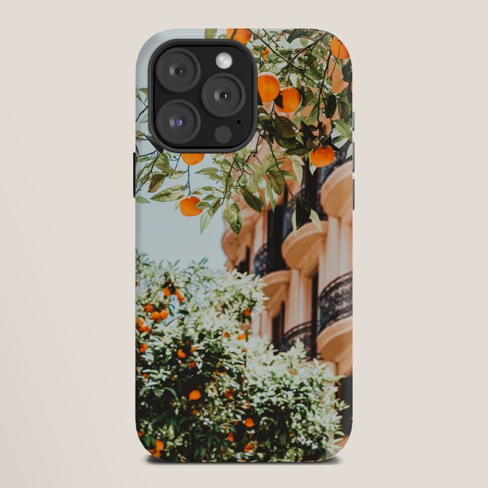 Orange Tree Fruits Print, Barcelona Spain Print, Orange Fruits Wall Art Print, Urban Photography, Tropical Summer Print iPhone Case Gallery Image 12